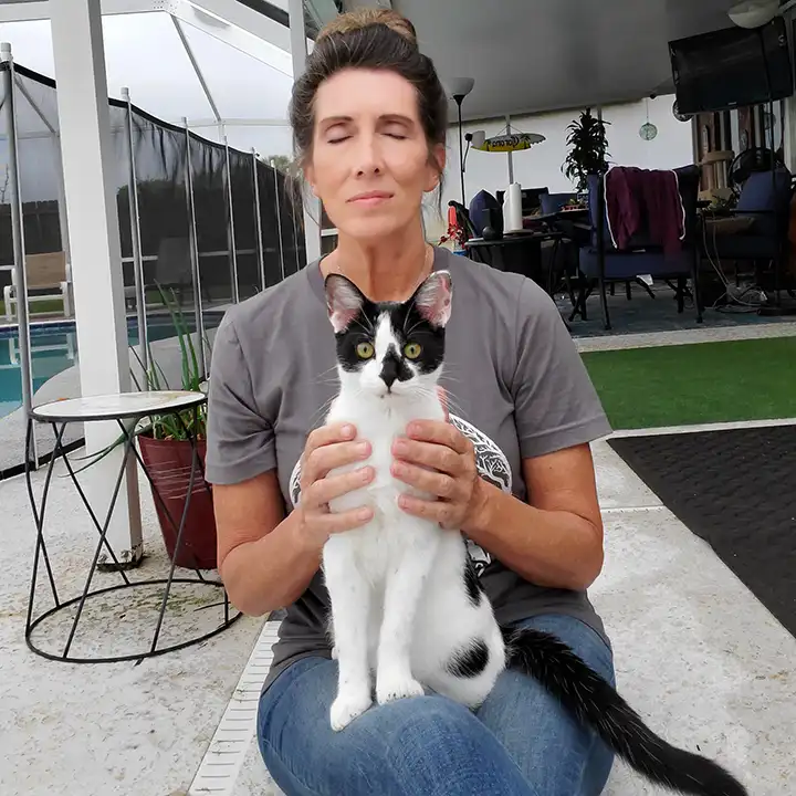 Elaine McCarty with animals